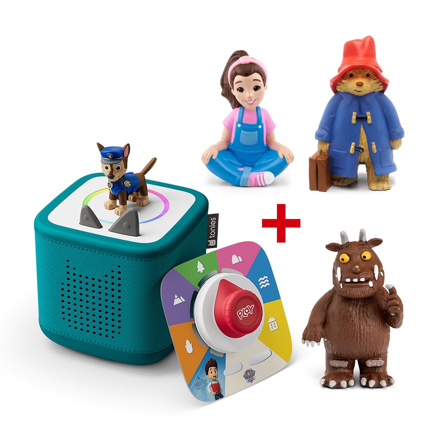Toniebox 2 PAW patrol bundle with 3 tonies and tonieplay in tale toniebox.