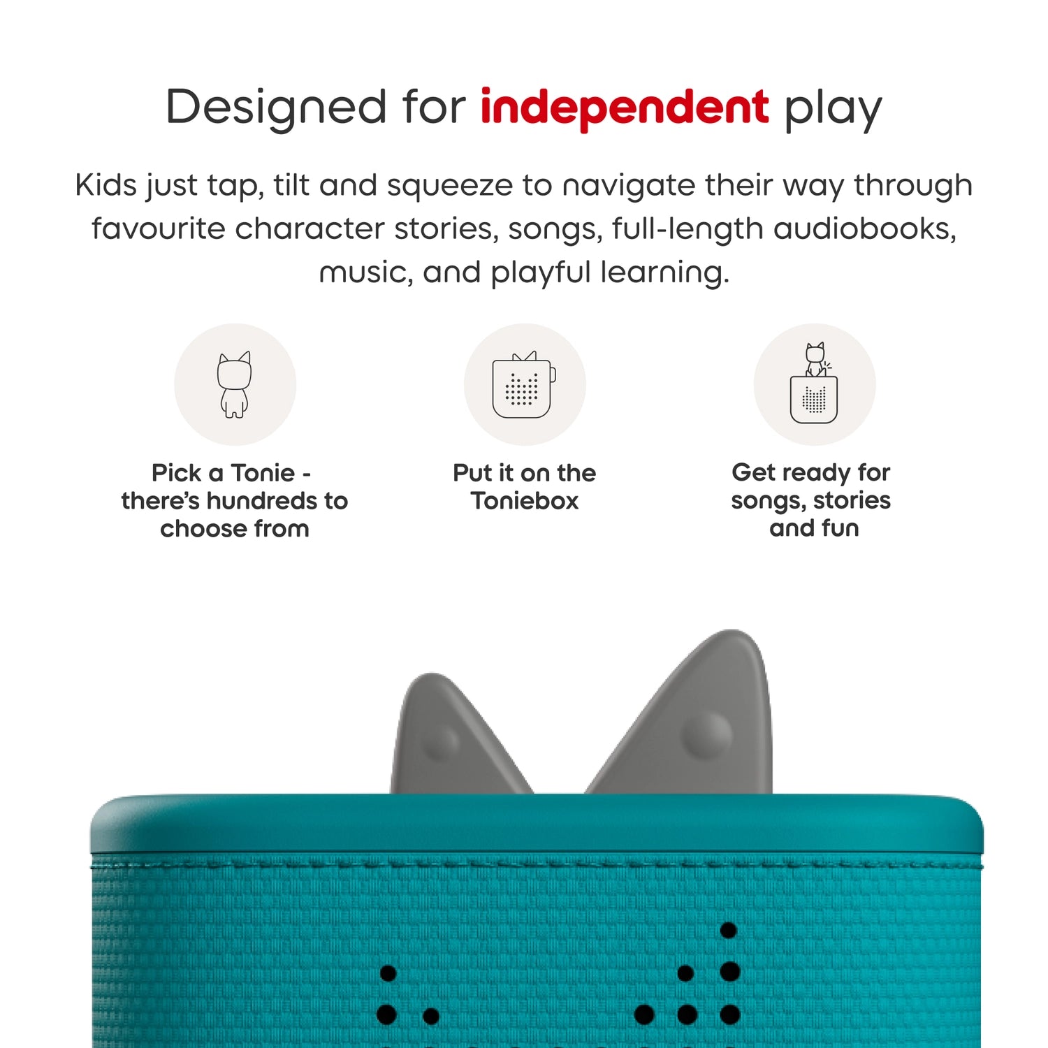 Toniebox 2 is designed for independent play.