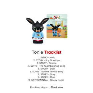 Tracklist of Tonies Bings bedtime bunny,