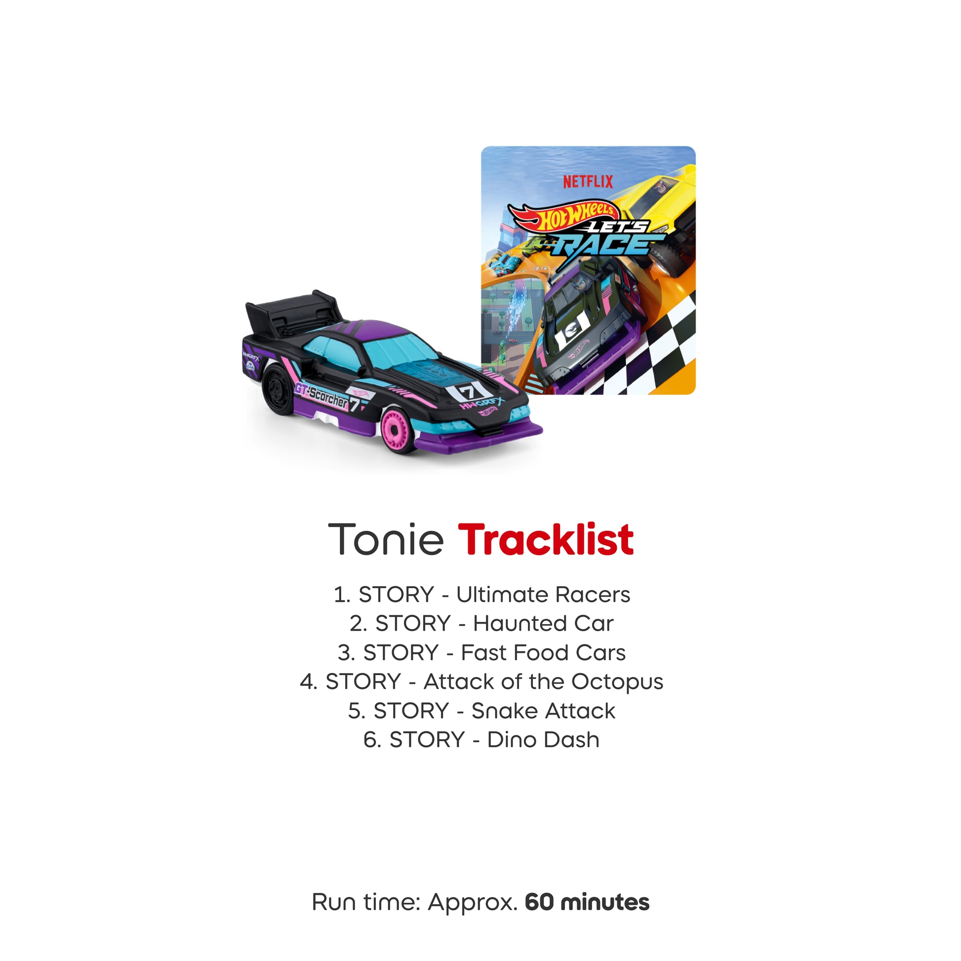 Tracklist of Tonies hot wheels mattel.
