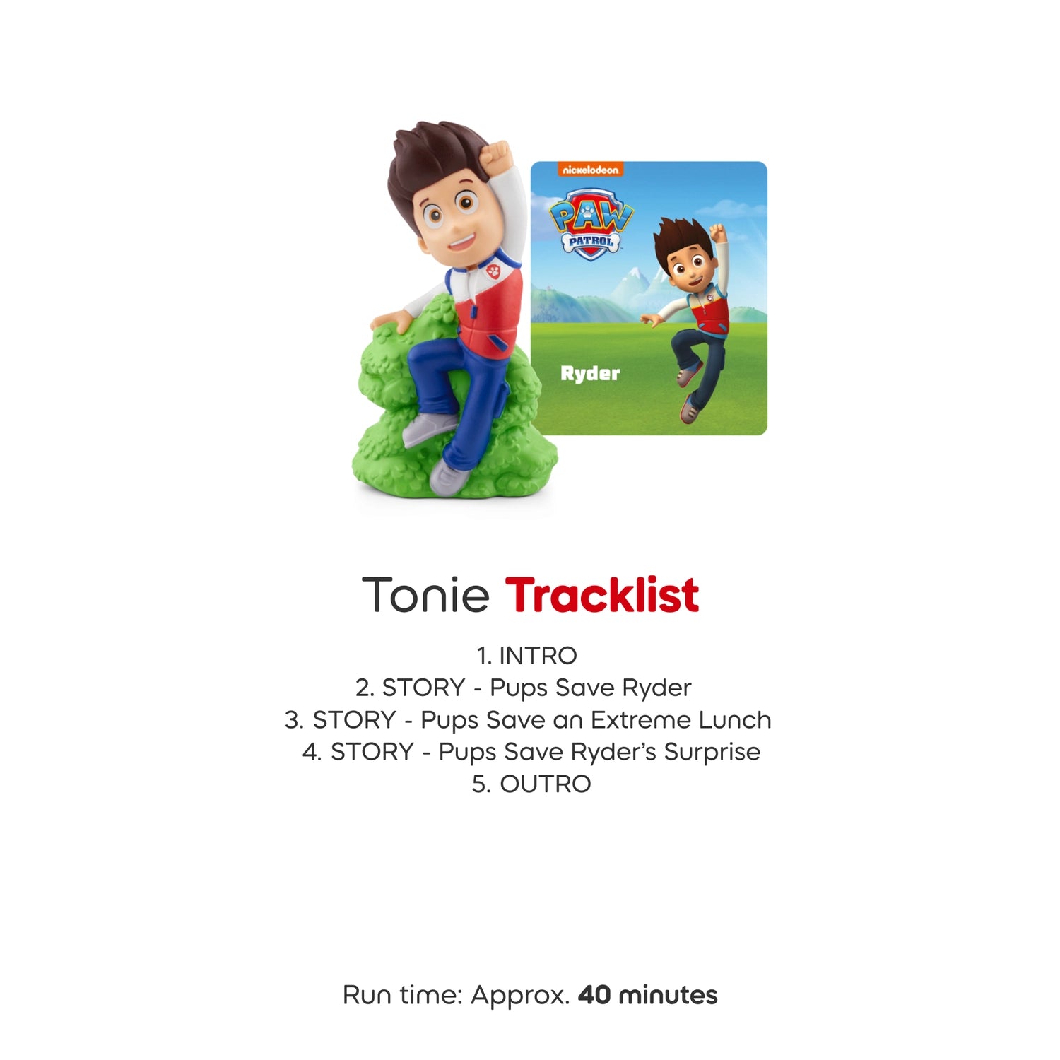 Tonies PAW patrol tracklist.