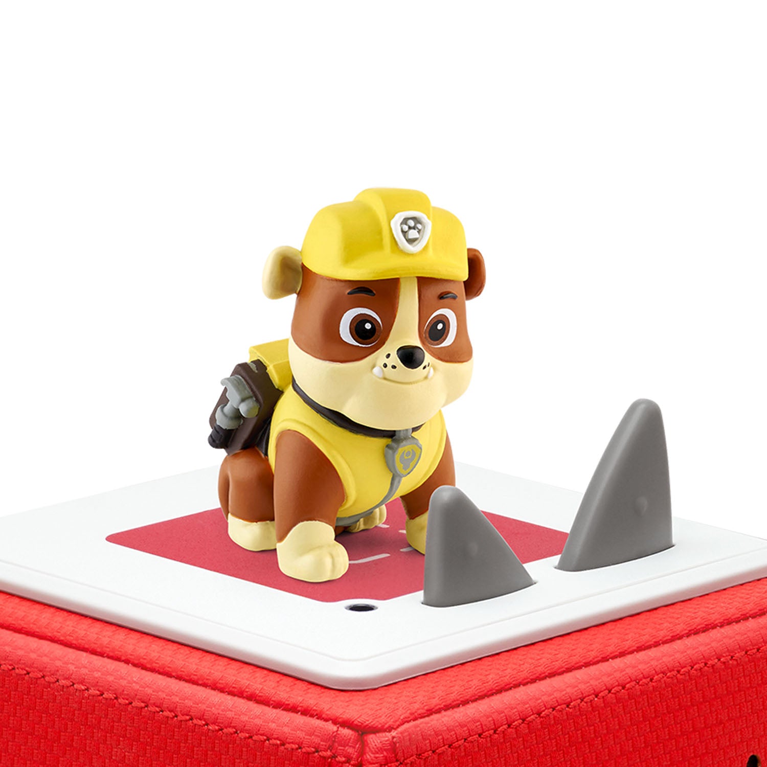 Close-up of Rubble audio character for Toniebox player.