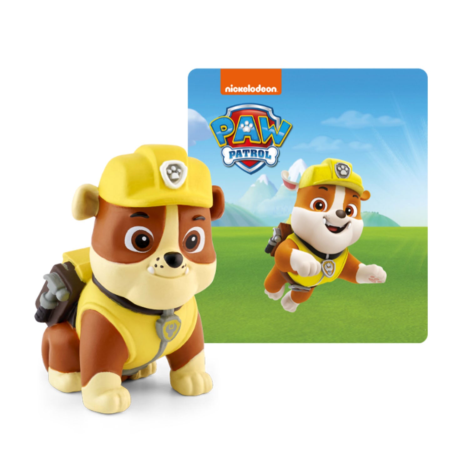 Rubble Tonie packaging featuring Adventure Bay rescue dogs.