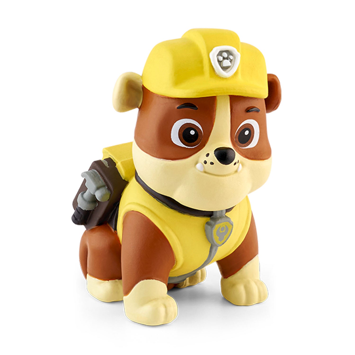 PAW Patrol Rubble Tonie figure in yellow construction uniform.