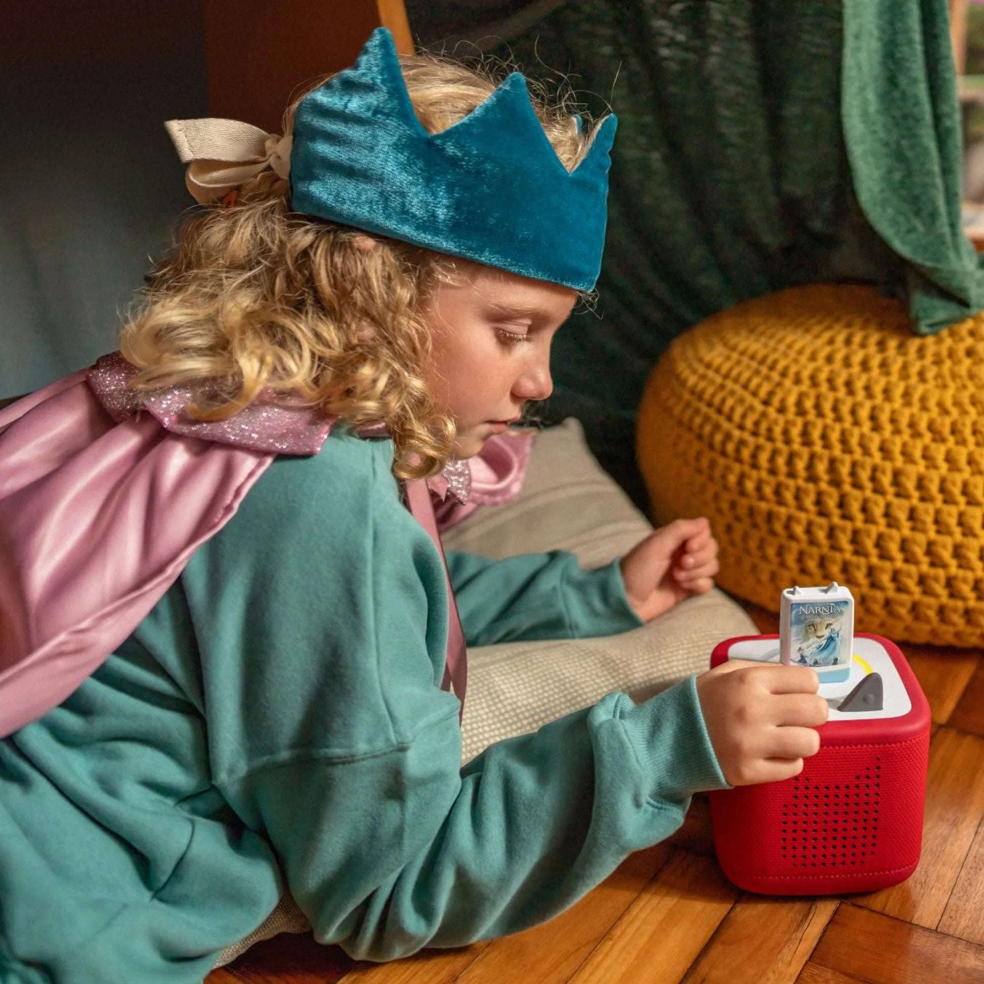 With tonies makes story time interactive and fun without screens.