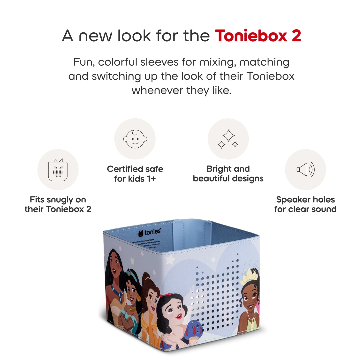 Give your Toniebox 2 a fresh new look! Easy to fit, eco-friendly, and perfect for kids aged 3 and up.