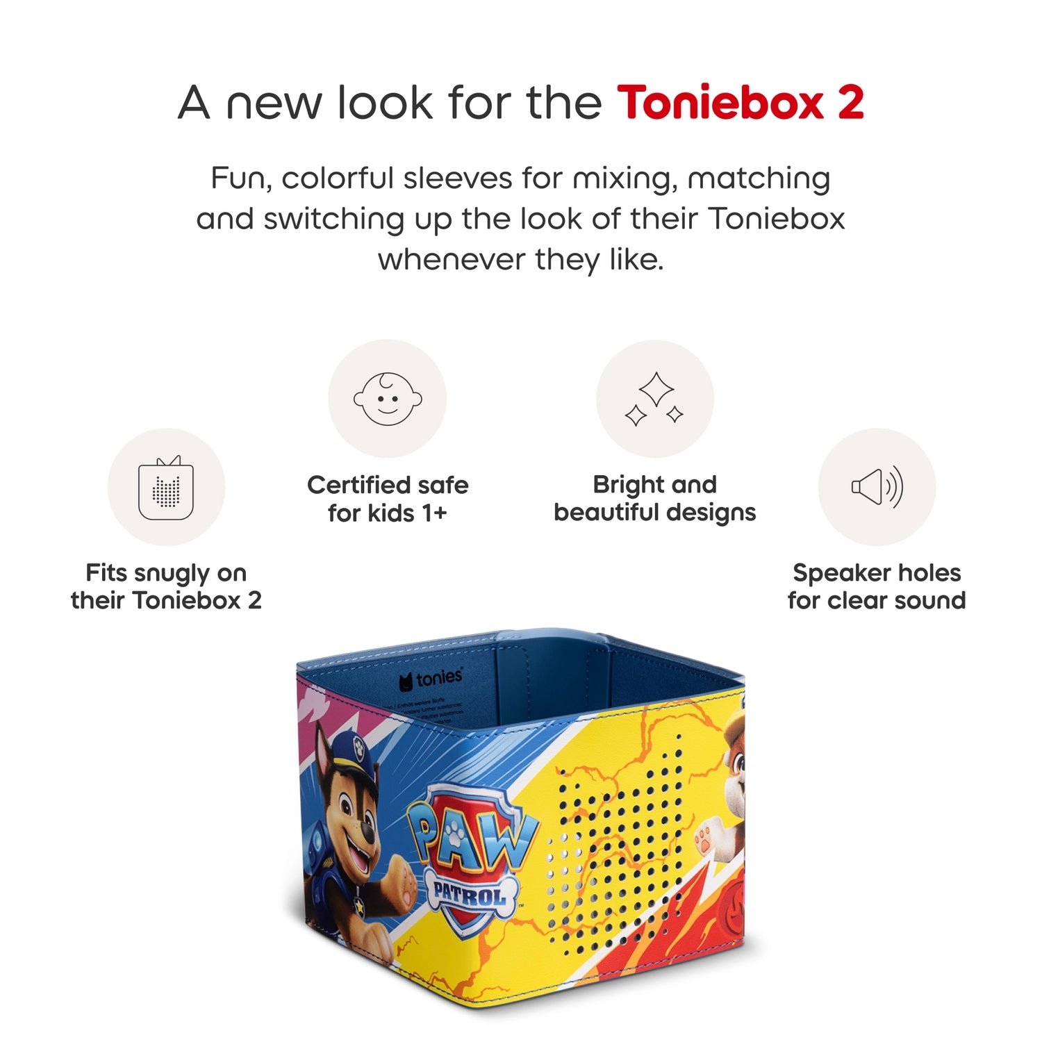 Keep your Toniebox 2 looking new with our playful, eco-friendly covers designed for everyday fun.
