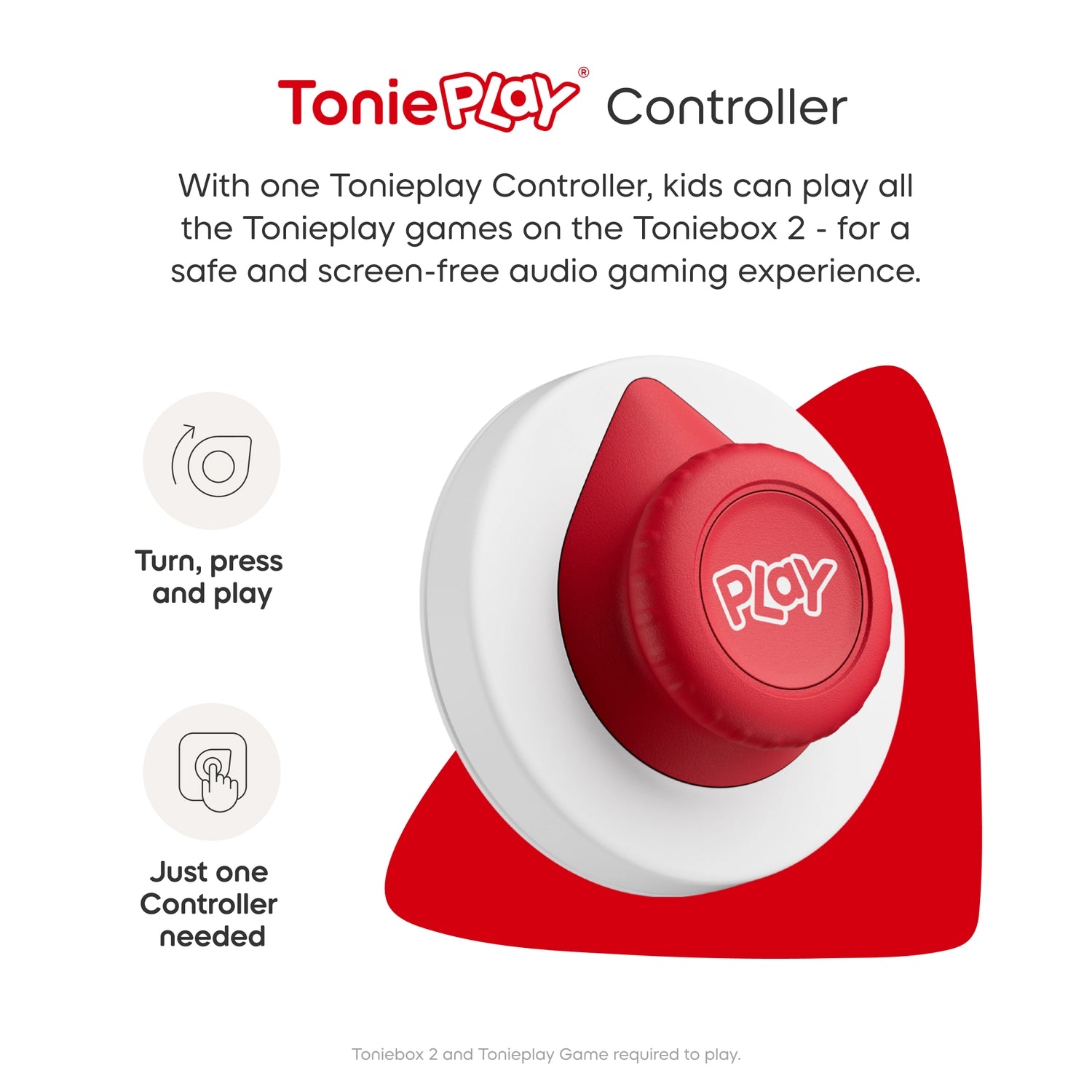 interactive tonieplay controller for kids aged 3+.