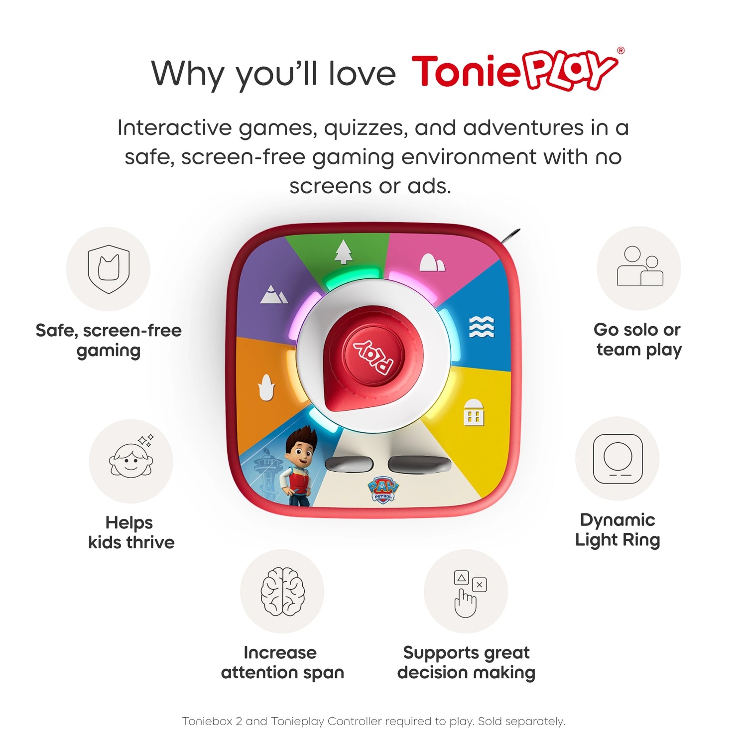 Features of Tonies tonieplay game.