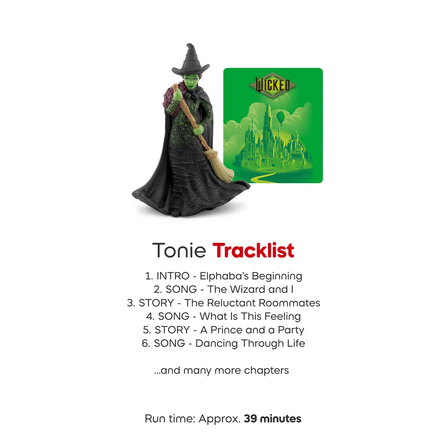 Tracklist of Wicked Elphaba Tonie.