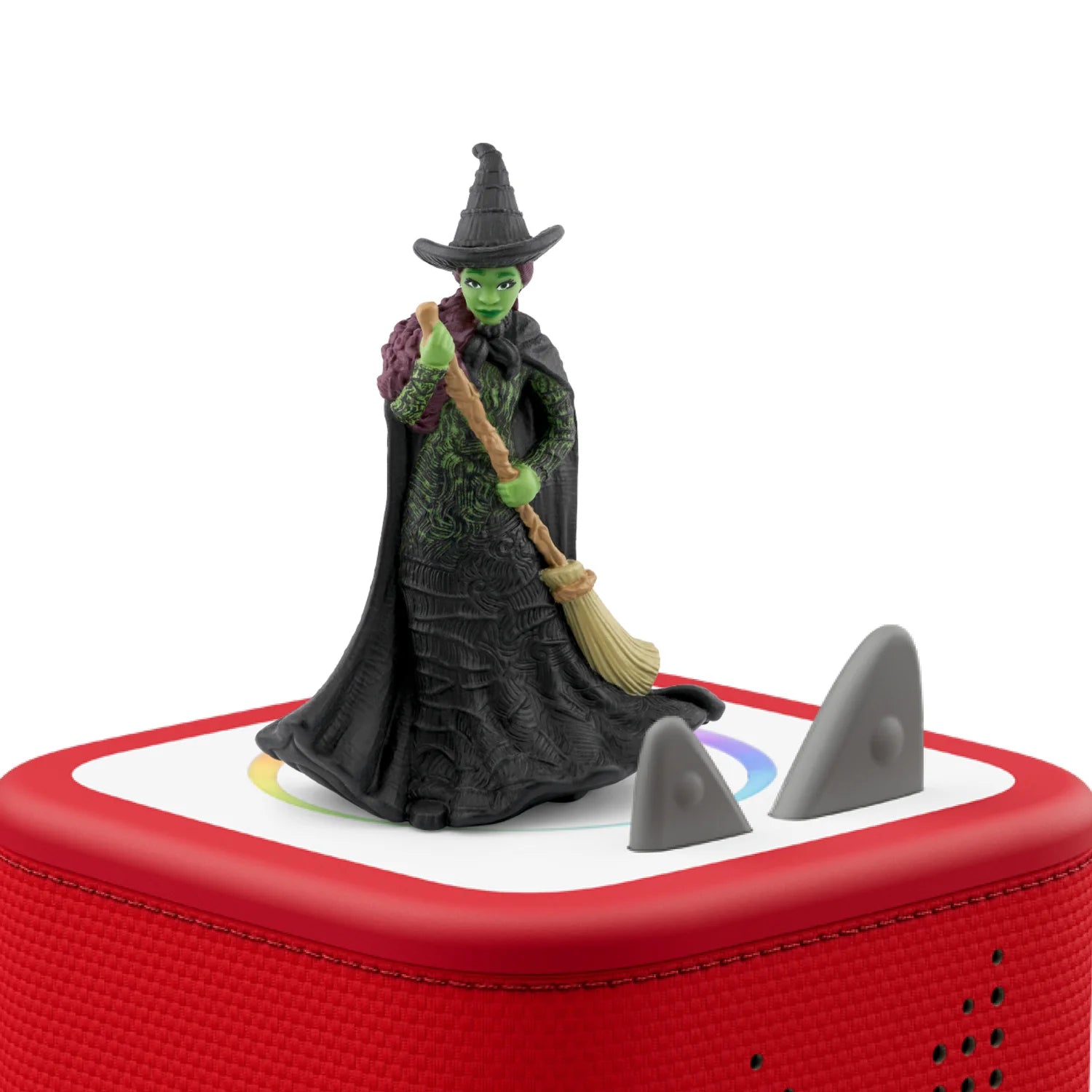 Wicked Elphaba character on a Toniebox audio player.
