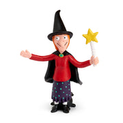 Tonies Toy figure of a witch with a black hat and red outfit holding a yellow star, on a white background