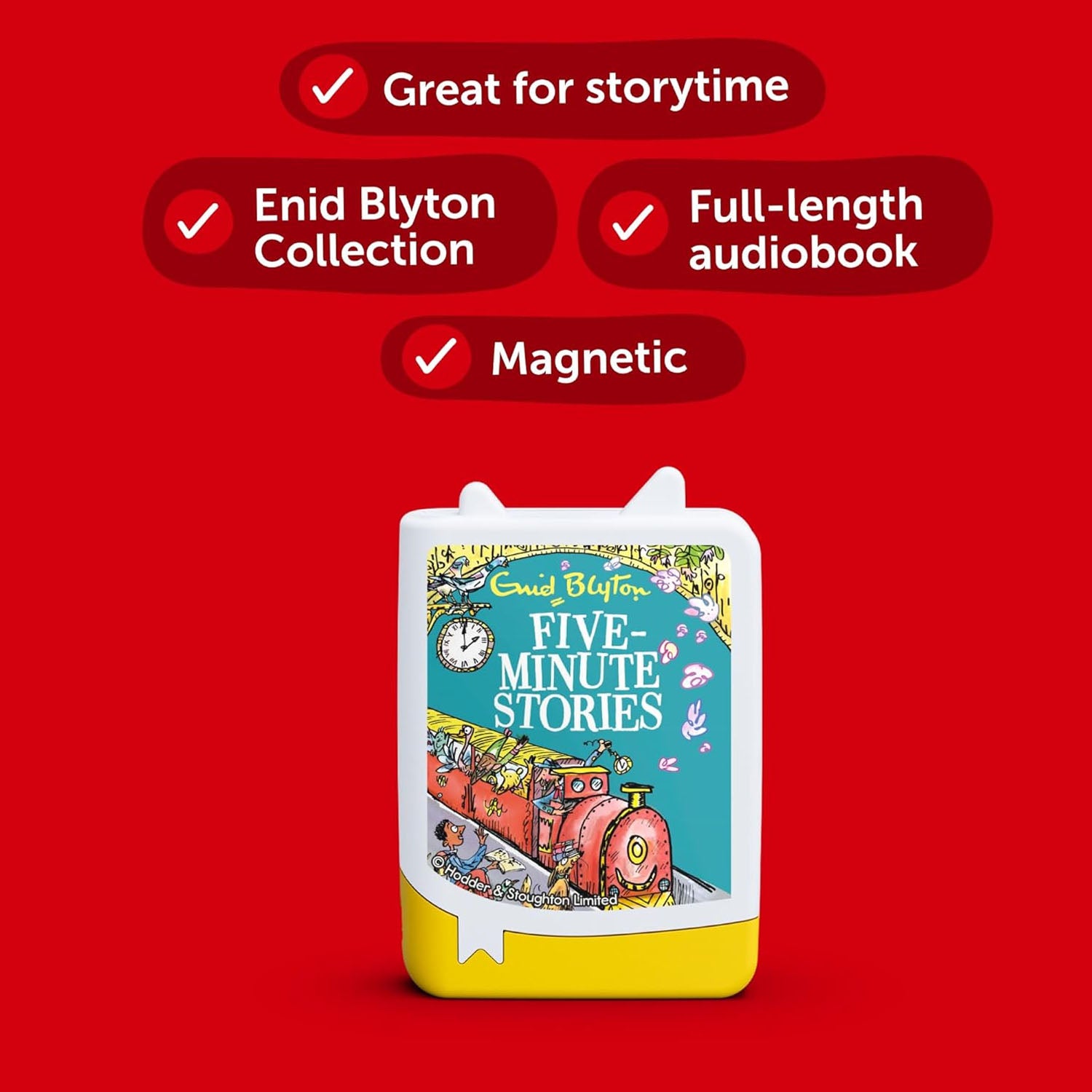 Child-friendly audio figure that plays stories when placed on the Toniebox