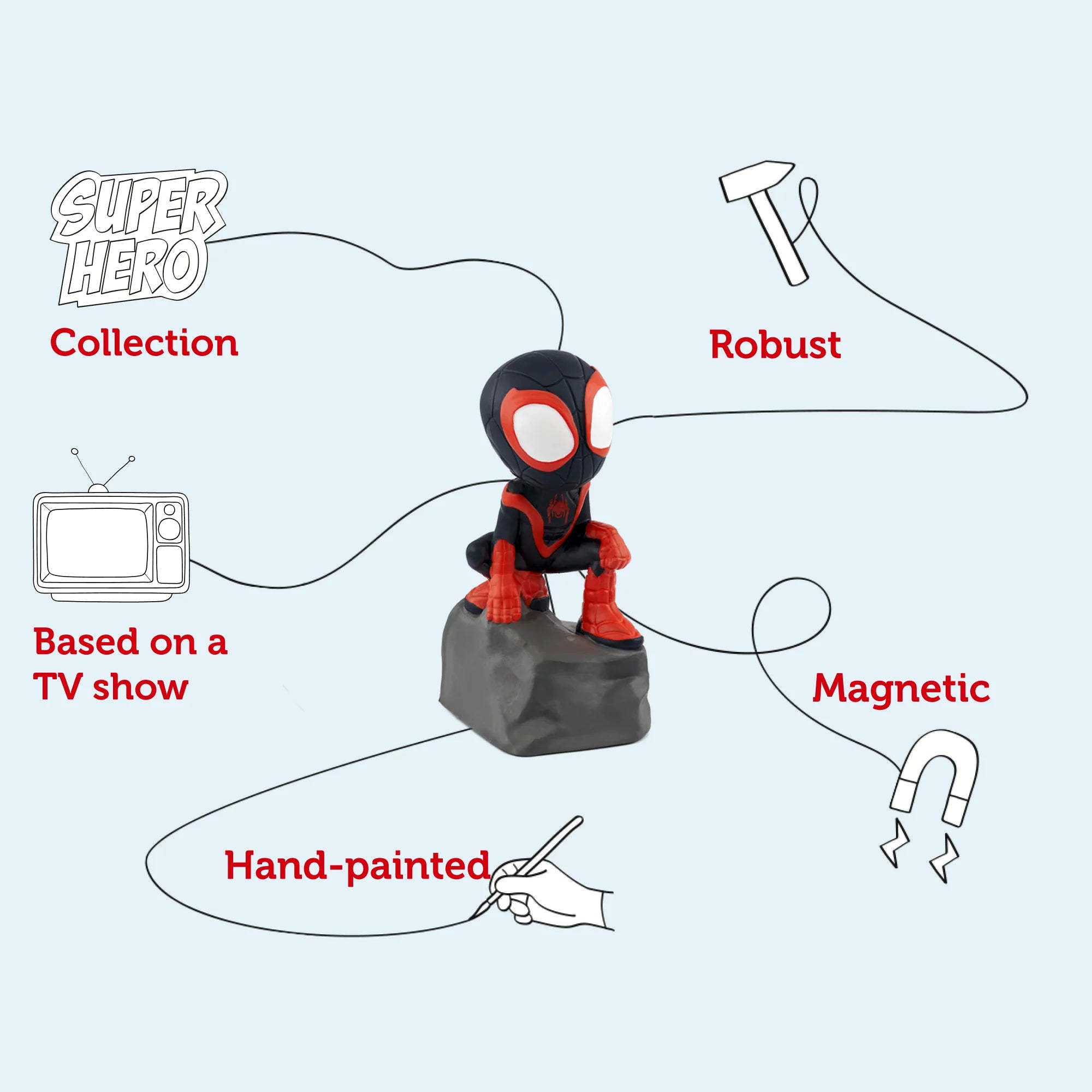 Miles Morales Tonies figure for children’s audio adventures