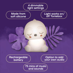 Dimmable penguin night light for a calm bedtime routine