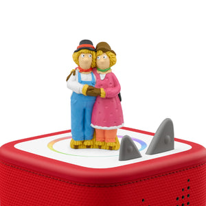 The bottom of the figurine showing the magnetic base that allows it to attach securely to the Toniebox.