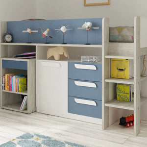 Kids Avenue midsleeper bed with storage and study area