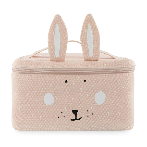 Trixie Animal Lunch Bag with a water bottle and lunch box inside, ready for school.