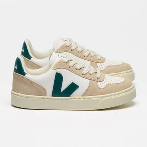Veja V-10 Leather Sneakers - White Brittany Almond