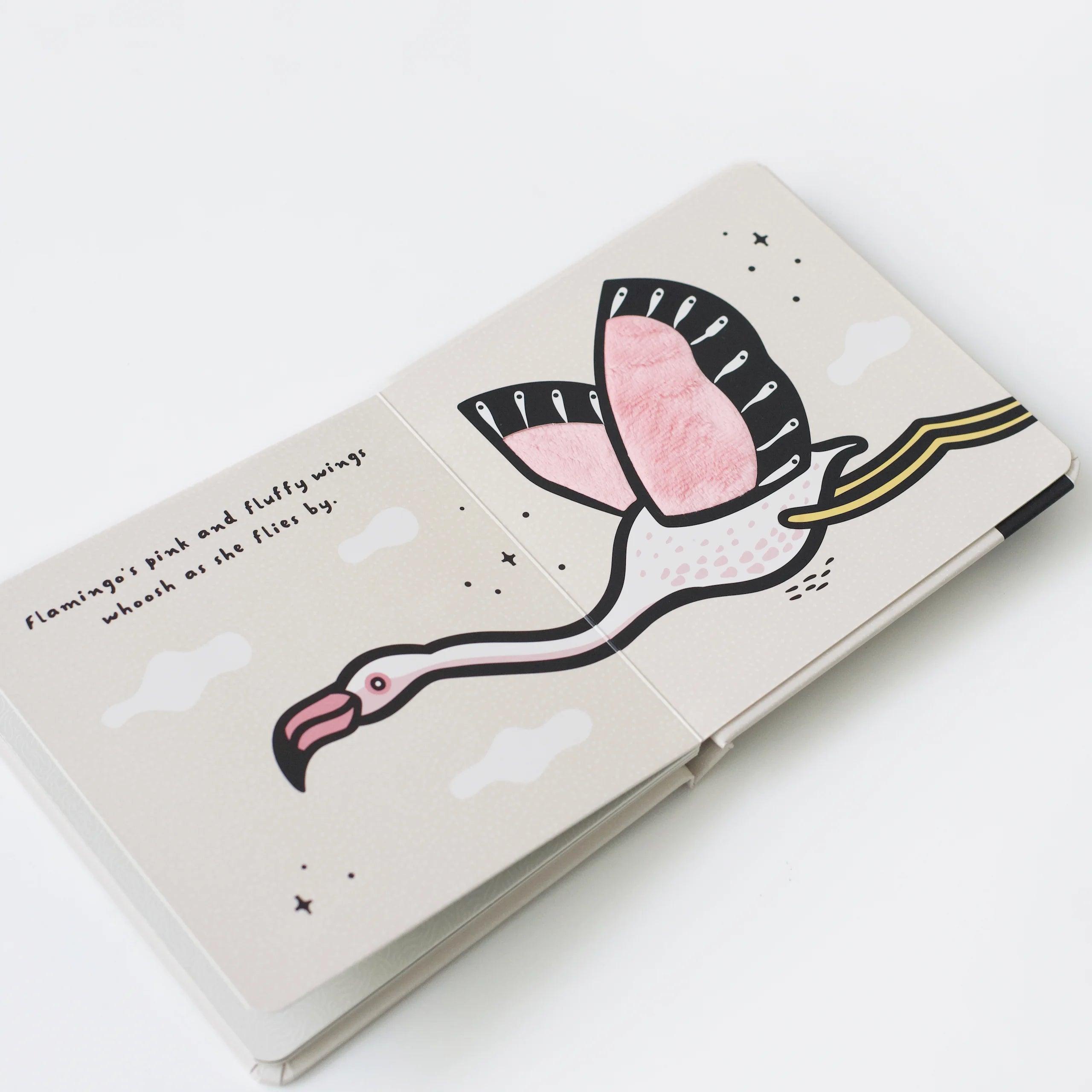 Sensory detail shot of textured wings designed for touch exploration in toddlers