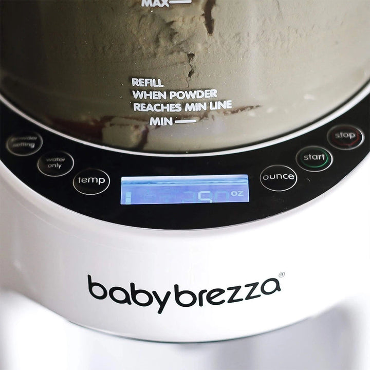 Baby Brezza logo prominently displayed alongside Formula Pro Advanced