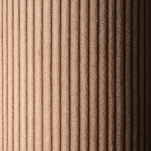 Close view of the fabric of the moon chair.