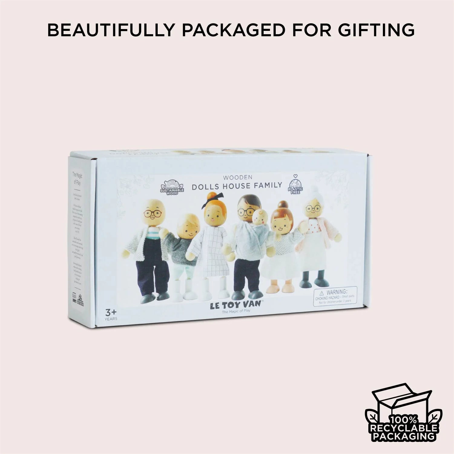 Le toy van wooden dolls house family is the perfect gift box for kids.