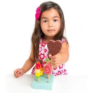 Kids playing with Wooden Ice Lollies Popsicles