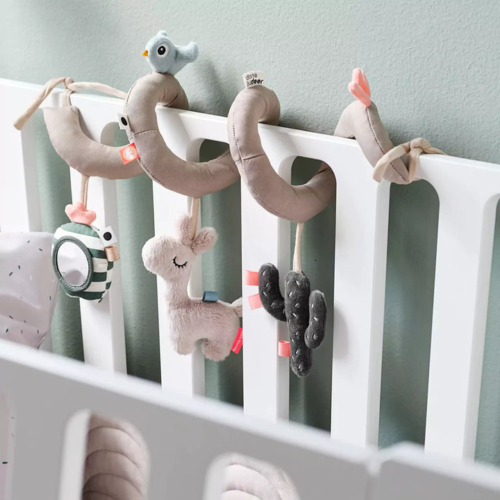 Activity Spiral attached to a Baby Cot