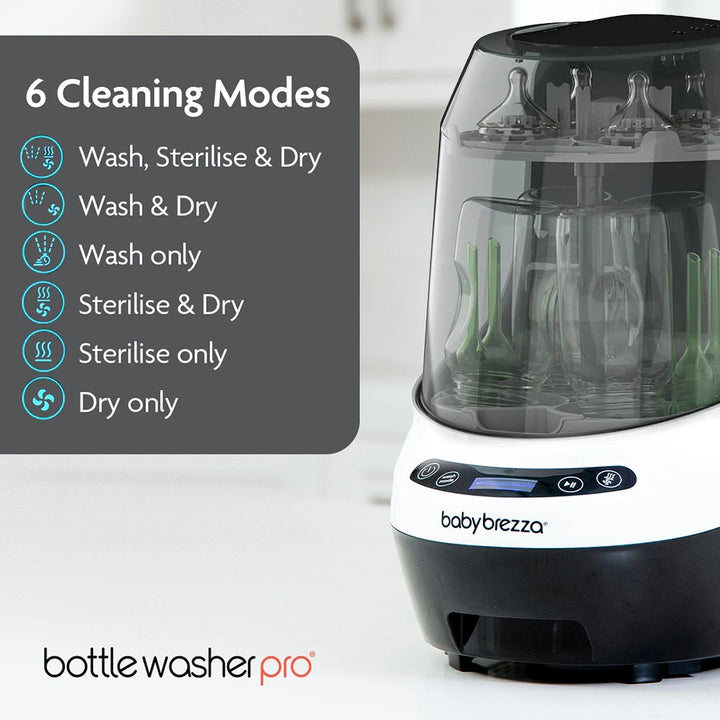 All-in-One Cleaning: Baby Brezza Washer Sterilizes, Dries, and Cleans