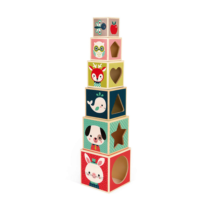 Baby Forest 6-Block Pyramid (wood)