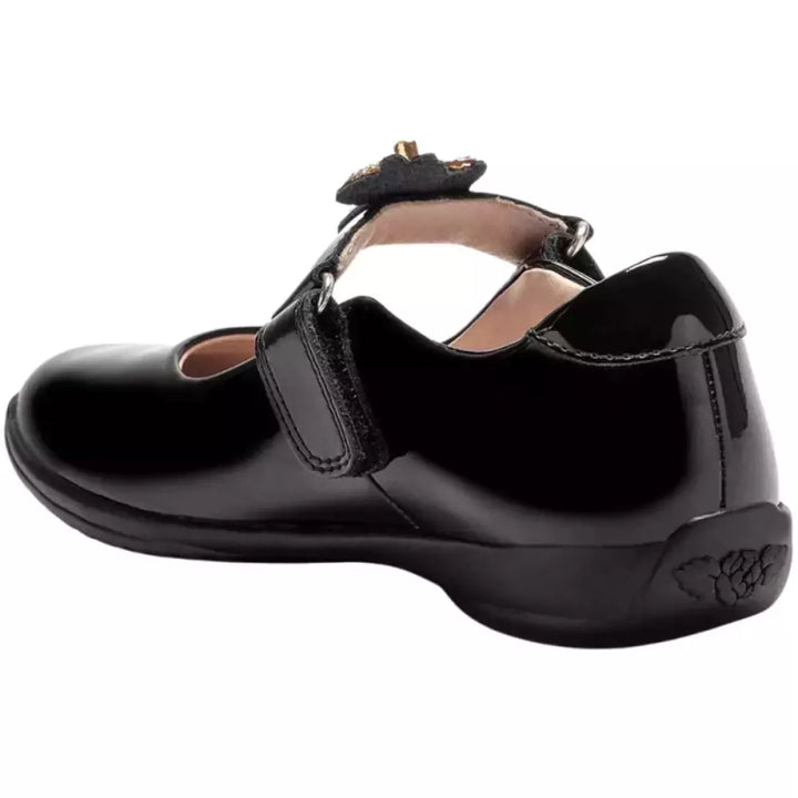 Lelli Kelly Bliss Unicorn Black Patent School Shoes F Fitting