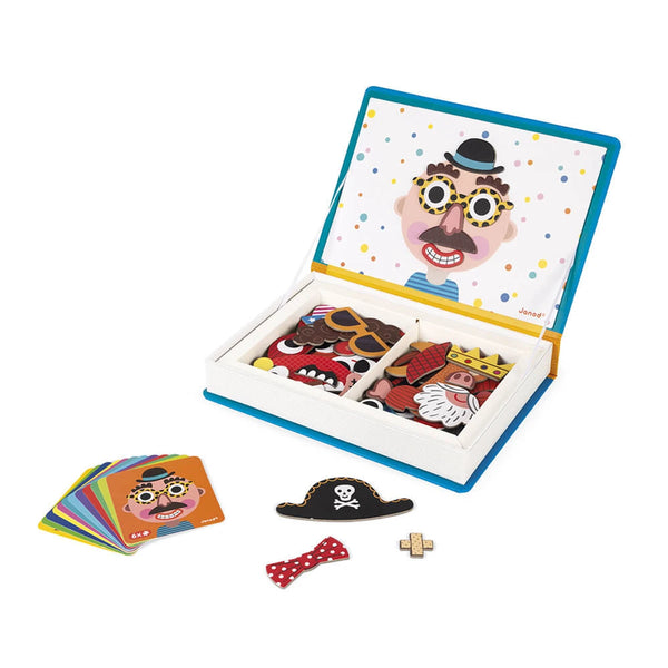 Janod Boy's Crazy Faces Magneti'Book - 70 Magnets