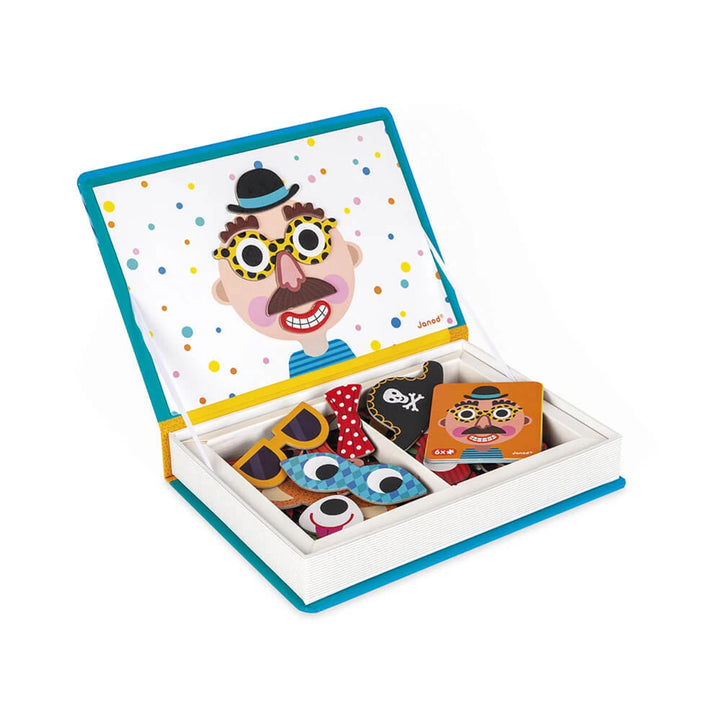 Magnetic face puzzle game