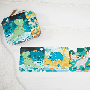 Dinosaur puzzles set