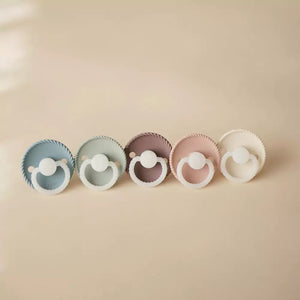 FRIGG Round Latex Pacifier 2 Pack - Stone Blue Night/Sage Night