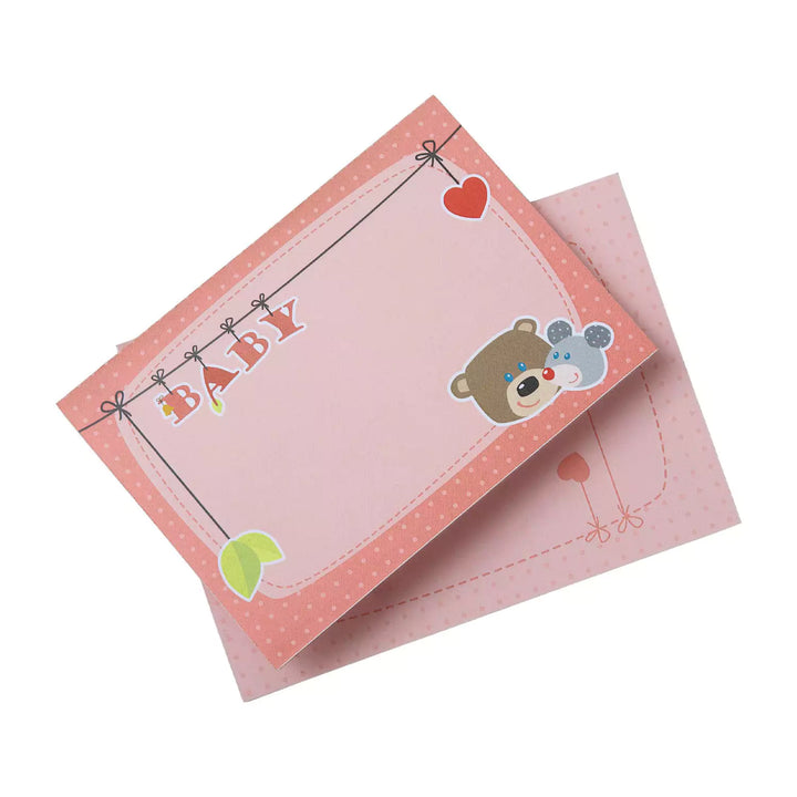 HABA Selection - Birth Greeting Card Cuddly Friends Pink