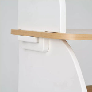 another close up of a wooden supermarket with a handle on it