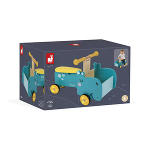 Wooden Hippo Ride-On packaging