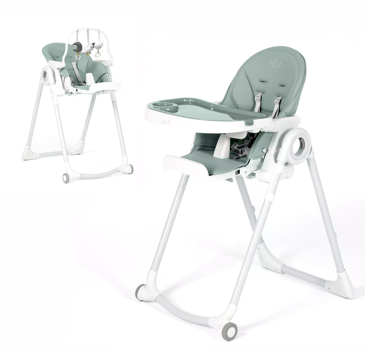 Folded Allis Baby High Chair in jade green
