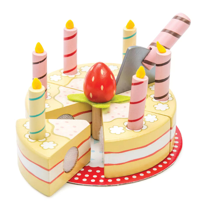 Wooden Vanilla Birthday Cake - Sustainable, Imaginative Play