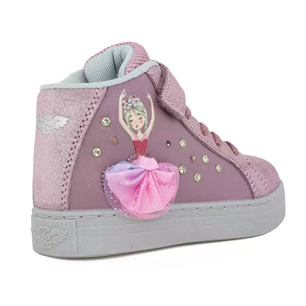 Ppsnabha Lelli Kelly Unicorn Pink Glitter High Top Trainers Lelli
