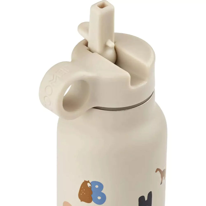 Liewood Falk Kids Water Bottle 350ml -  Alphabet/Sandy