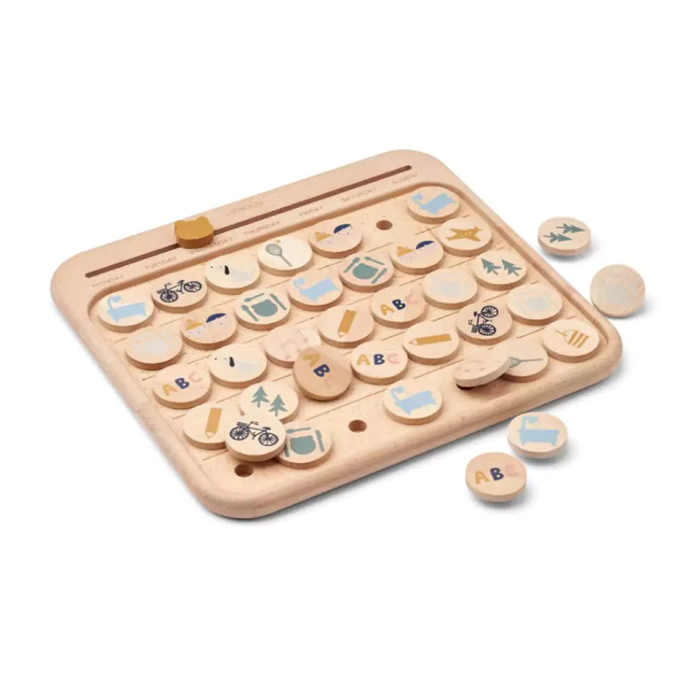 Wooden Activity Board Faune Green Mix Tao Calender Liewood wooden-activity-board-faune-green-mix-tao-calender-liewood