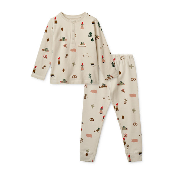 Close-up of Liewood Kids Pyjamas Set, showcasing its gentle fabric ideal for sensitive skin.