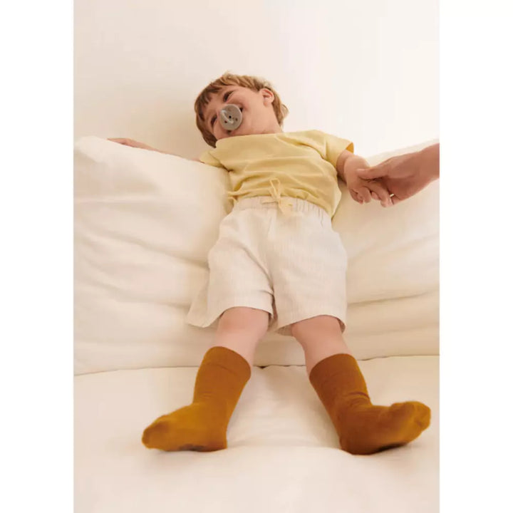 Liewood Lorenzo Cotton Rib Socks for Kids Mustard