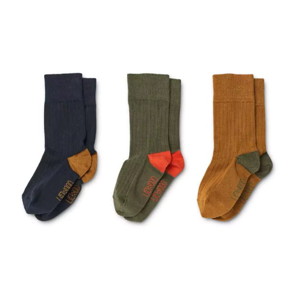 Liewood Lorenzo Cotton Rib Socks 3 Pack