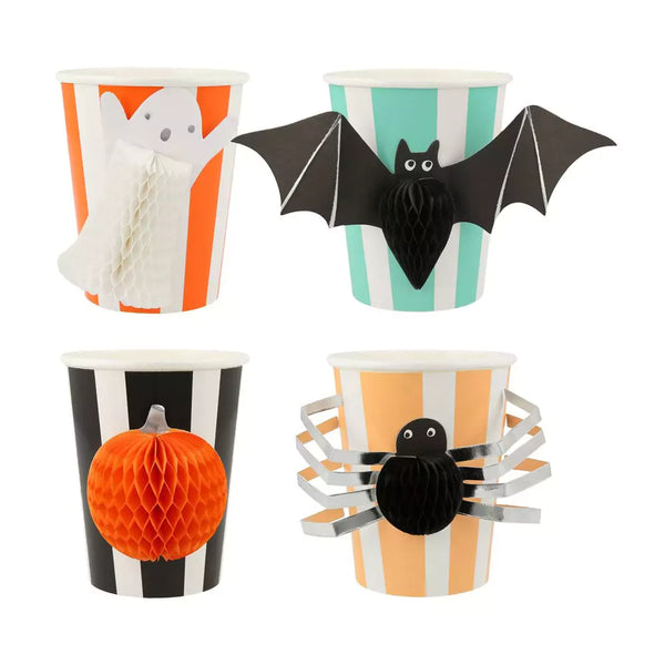 Meri Meri Halloween Honeycomb Party Cups (x8)