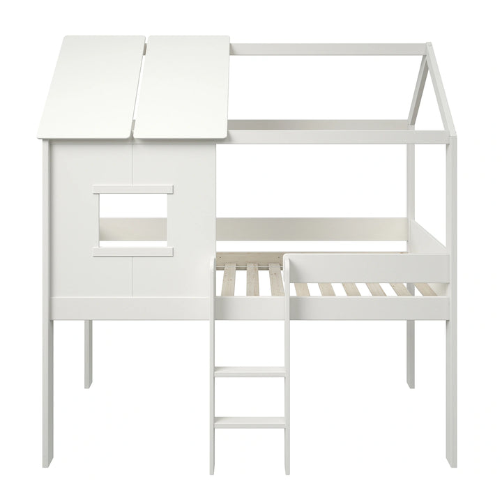 Kids Avenue Midi Playhouse Bed in White