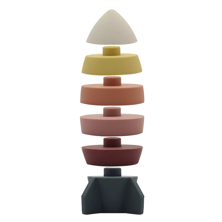 Silicone Rocket Stacking Toy